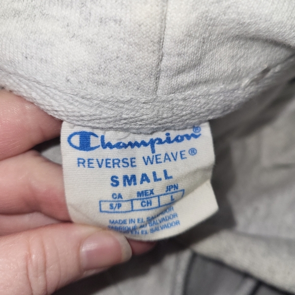 Champion Princeton Reverse Weave Hoodie Size Small Light Gray - Picture 4 of 12